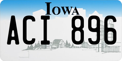 IA license plate ACI896