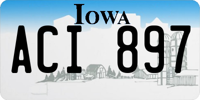 IA license plate ACI897