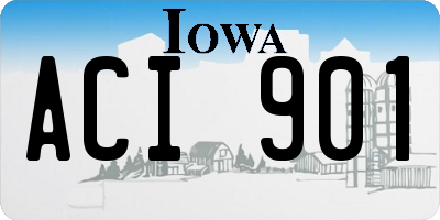 IA license plate ACI901