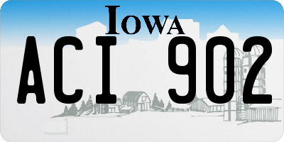 IA license plate ACI902