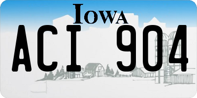 IA license plate ACI904