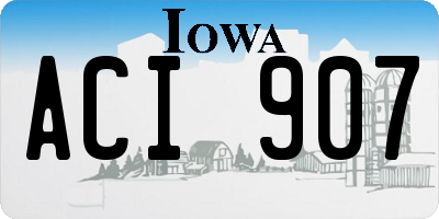 IA license plate ACI907
