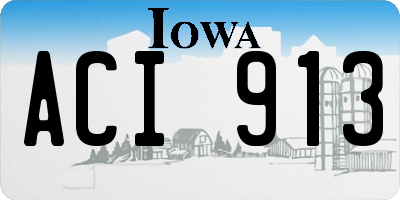 IA license plate ACI913