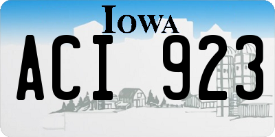 IA license plate ACI923