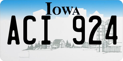 IA license plate ACI924