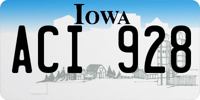 IA license plate ACI928