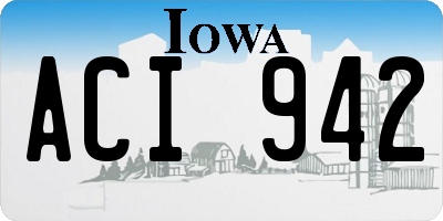 IA license plate ACI942
