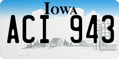 IA license plate ACI943