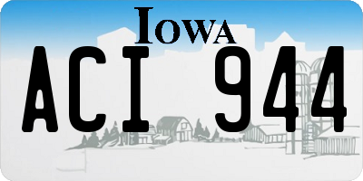 IA license plate ACI944