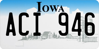 IA license plate ACI946