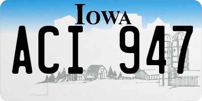 IA license plate ACI947