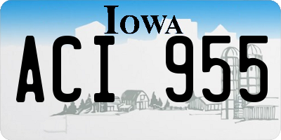 IA license plate ACI955