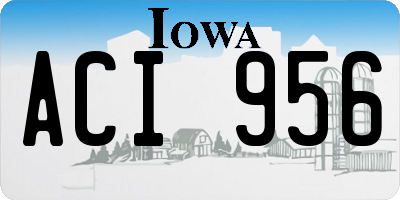 IA license plate ACI956