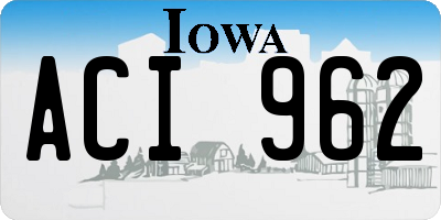 IA license plate ACI962