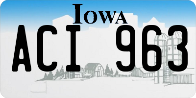 IA license plate ACI963