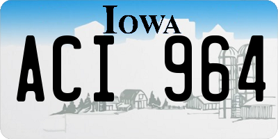 IA license plate ACI964