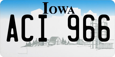 IA license plate ACI966