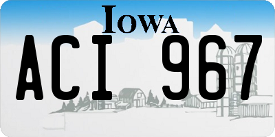 IA license plate ACI967