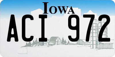 IA license plate ACI972
