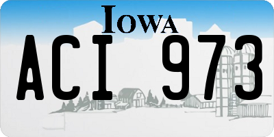 IA license plate ACI973