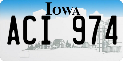 IA license plate ACI974