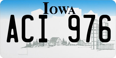 IA license plate ACI976