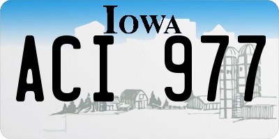IA license plate ACI977