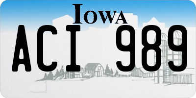 IA license plate ACI989