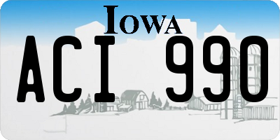 IA license plate ACI990