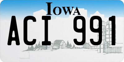 IA license plate ACI991