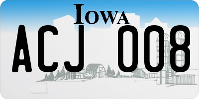 IA license plate ACJ008