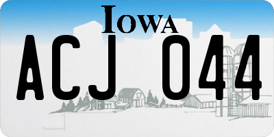 IA license plate ACJ044
