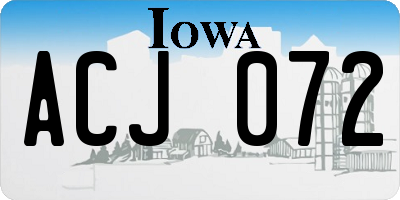 IA license plate ACJ072