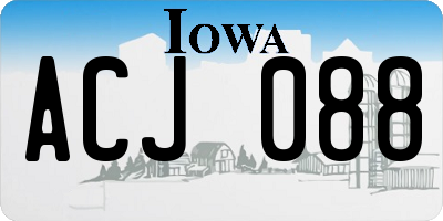 IA license plate ACJ088