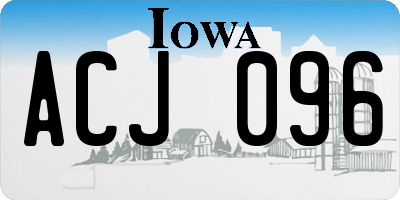 IA license plate ACJ096