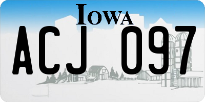 IA license plate ACJ097