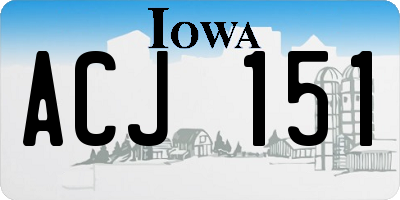 IA license plate ACJ151