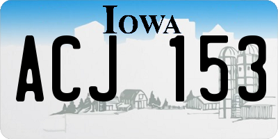IA license plate ACJ153