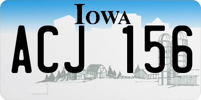 IA license plate ACJ156