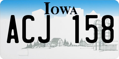 IA license plate ACJ158