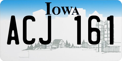 IA license plate ACJ161