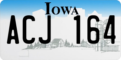 IA license plate ACJ164