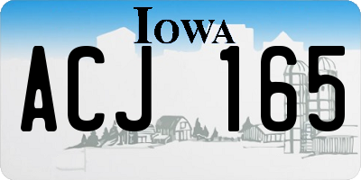 IA license plate ACJ165