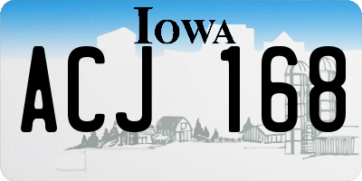 IA license plate ACJ168