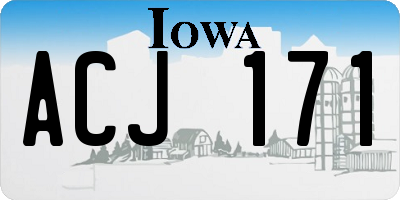 IA license plate ACJ171