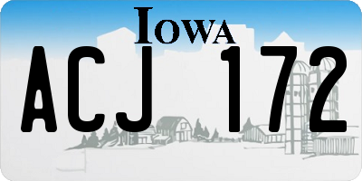 IA license plate ACJ172