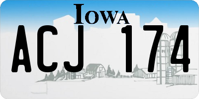 IA license plate ACJ174
