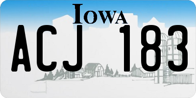 IA license plate ACJ183