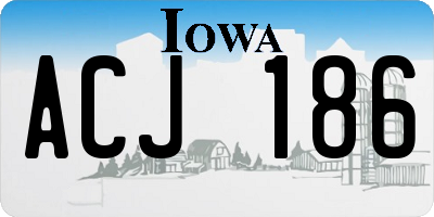 IA license plate ACJ186