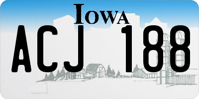 IA license plate ACJ188
